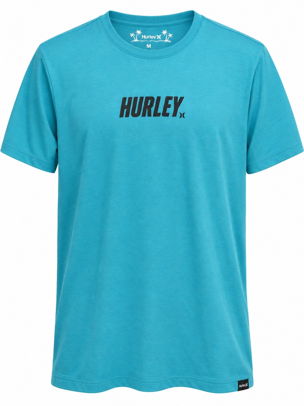NWT Hurley Everyday Explore Fastlane Men’s T-Shirt Medium Aqua Blue UPF 30
